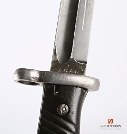 null Baïonnette MAUSER modèle 84/98, lame droite de 24,3 cm, datée 40 au talon (1940)...