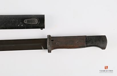 null Baïonnette MAUSER type 84/98 3ème type, lame droite de 24,7 cm, plaquettes bois...