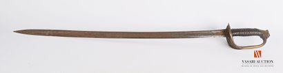 null Sabre d'officier modèle 1821, lame de 76 cm, garde laiton à une branche, quillon...