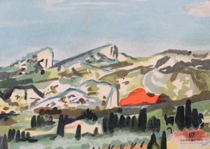 null BRAYER Yves (1907-1990), d'après

Vue de paysage méditérranéen

Lithographie...
