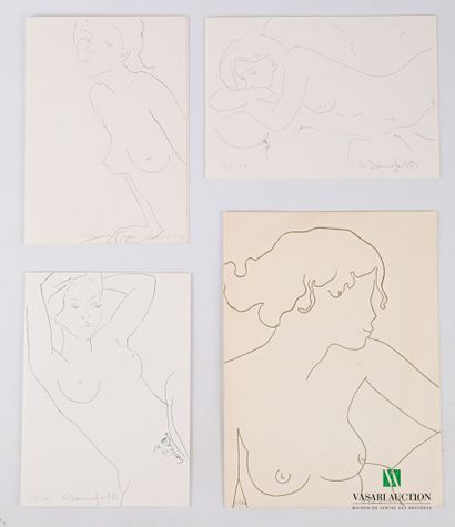 null BONNEFOIT Alian (né en 1937)

Nus féminins sur papier 

Quatre lithographies...