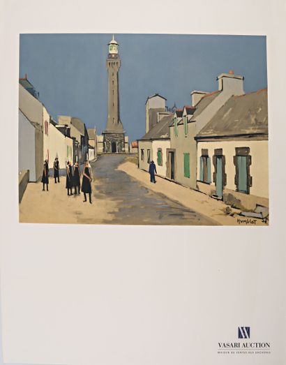 null HUMBLOT Robert (1907-1962), d'après

Vue de phare breton animée

Lithographie...