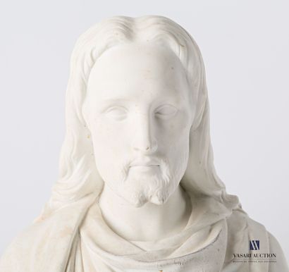 null SÈVRES

Bisque bust representing Christ, it rests on a pedestal base in blue...