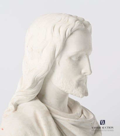 null SÈVRES

Bisque bust representing Christ, it rests on a pedestal base in blue...