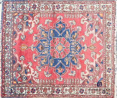 null Hamadan carpet (cotton warp and weft, wool pile), Northwest Persia, circa 1930-1950

(Worn,...
