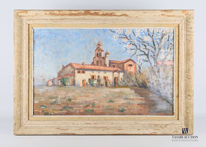 null DORVAL Henry 

View of a church 

Oil on canvas

Signed and dated 49 lower right

42,5...