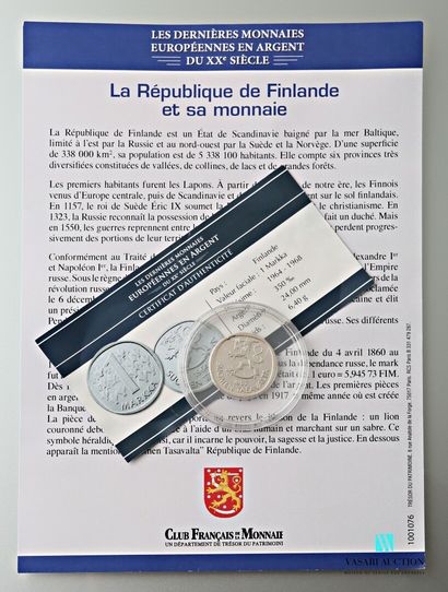 null CLUB FRANCAIS DE LA MONNAIE 

Silver coin 350 thousandths showing on the obverse...