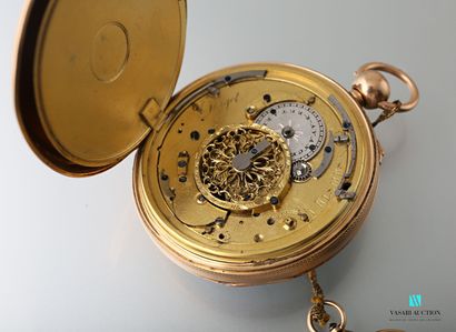 null Piaget à Nismes, montre de poche en or jaune 750 millièmes à sonnerie, cadran...