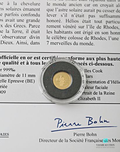 null SOCIETE FRANCAISE DES MONNAIES

Gold coin 999 thousandths showing on the obverse...