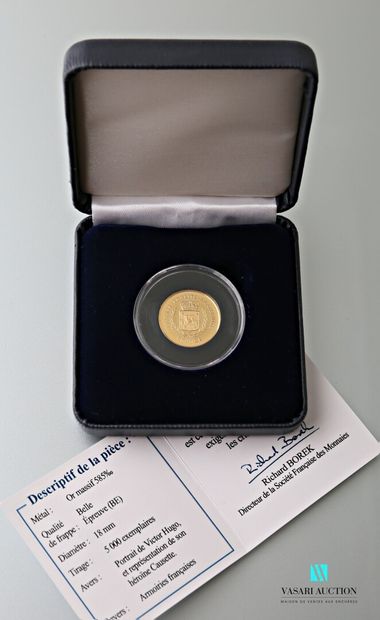 null FRENCH COIN COMPANY

Gold coin 585 thousandths featuring on the obverse Victor...