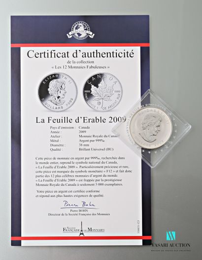 null SOCIÉTÉ FRANCAISE DES MONNAIES

Silver coin 999 thousandths showing on the obverse...