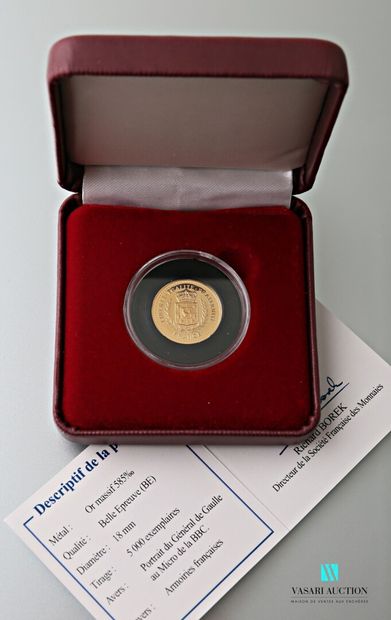 null FRENCH COIN COMPANY

Gold coin 585 thousandths showing on the obverse the appeal...
