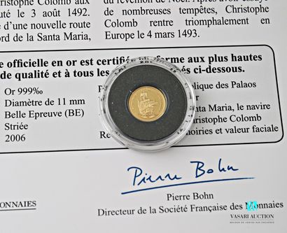 null FRENCH COIN COMPANY

Gold coin 999 thousandths showing on the obverse the Santa...