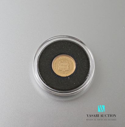 null FRENCH COIN COMPANY

Gold coin 999 thousandths showing on the obverse the bust...