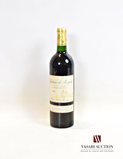 null 1 bouteille	Château de RESPIDE	Graves	1997

	Et. tachée. N : bas goulot.