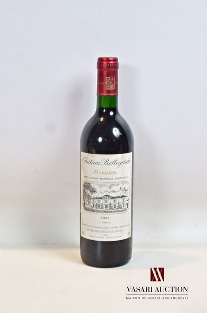 null 1 bouteille	Château BELLEGARDE	Margaux	1991

	Et. tachée. N : mi/bas goulot...