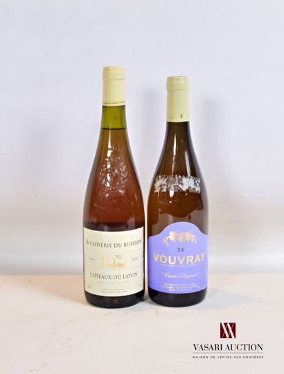 null Lot de 2 bouteilles comprenant :		

1 bouteille	COTEAUX DU LAYON La Closerie...