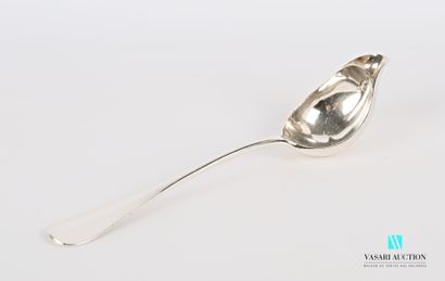 null Sauce spoon in silver plated metal, the handle uniplat, the spout with separator...