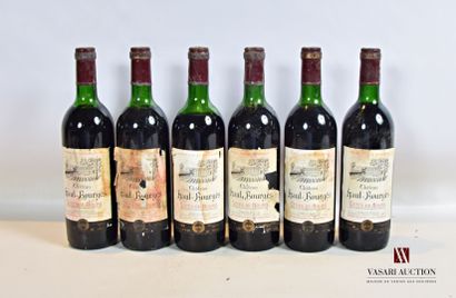 null 6 bouteilles	Château HAUT BOURGÈS	Côtes de Bourg	1986

	Médaille d'Or à Paris....