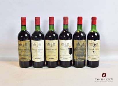null 6 bouteilles	BORDEAUX PRESTIGE	Bordeaux mise nég.	1982

	Sélection pour Hédiard....