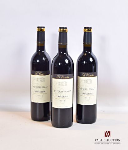 null 3 bottles LANGUEDOC "Le Castelet" mise Puech-Haut 2012

	Presentation and level,...