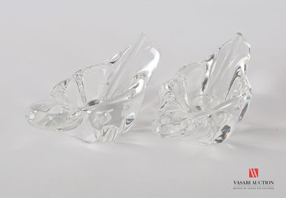 null SEVRES

Pair of saltcellars and their spoons in navette crystal decorated with...