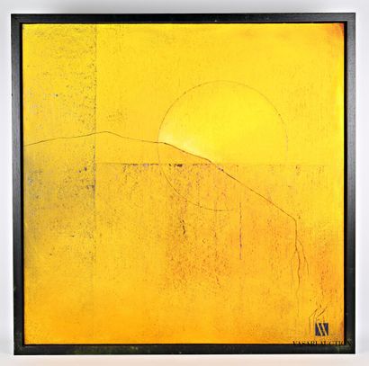 null MITAU Max (born 1950)

Abstract composition in yellow

Mixed media on panel

Signed...