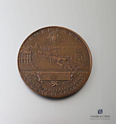 null Médaille en bronze d'après Joseph François Joindy (1832-1906) Société d'Océanographie...