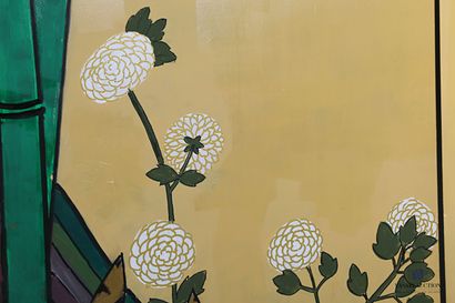 null LEROUX Pierre (XXth century)

Four leaves screen decorated with three Japanese...