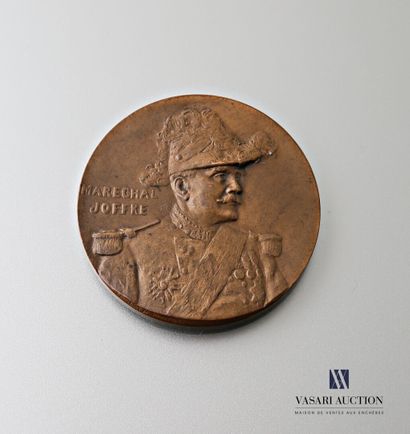 null Médaille en bronze commémorative "Maréchal Joffre Proclamation du généralissime...