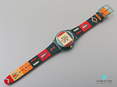 null SWATCH - PONCHO - 1994

Plastic case and fabric strap

Movement with quartz.

Reference...
