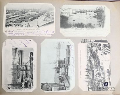 null Lot de six albums de cartes postales anciennes et modernes, photographies comprenant...