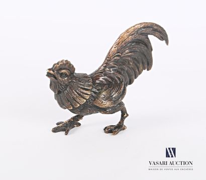 null Coq en bronze à patine brune.

XXème siècle

Haut. : 5 cm - Long. : 8 cm