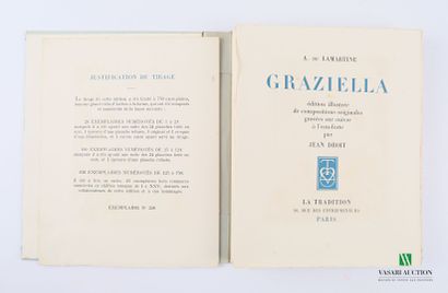 null LAMARTINE A. de - Graziella - Paris la Tradition 1942 - un volume in-8° - couverture...