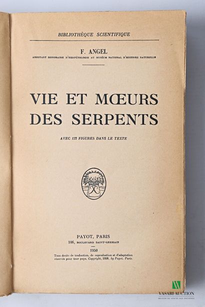 null [FAUNA AND FLORA] 

Lot including eleven books:

- ANGEL F. - Vie et moeurs...