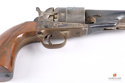 null Revolver western à poudre noire type Colt Navy calibre 44, canon de 20 cm, barillet...