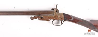 null Single barrel folding shotgun with pin made in Saint-Etienne, 16 gauge, 76 cm...