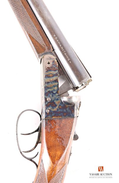 null Hammerless shotgun SAMARITAINE caliber 16-70, manufacture stéphanoise, juxtaposed...