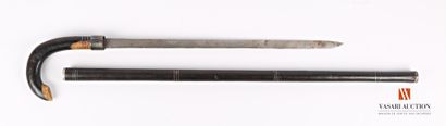 null Canne épée, lame de 50 cm, poignée et fut bois ciré, LT 86 cm, ABE-BE