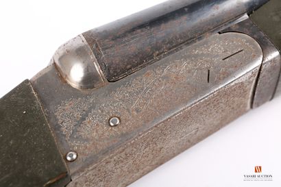 null Hammerless shotgun KRESTEL, caliber 12/70, 58 cm side-by-side barrels, engraved...