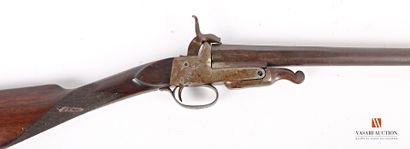 null Single barrel folding shotgun with pin made in Saint-Etienne, 16 gauge, 76 cm...