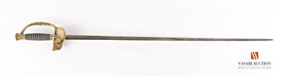 null Épée type officier d'état major 1817, monture laiton à une branche, pommeau...