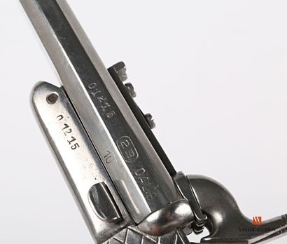 null Pistolet « de vènerie » à canon double, calibre 9 mm à broche, coffre à damiers,...