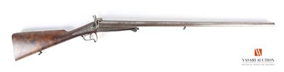 null Shotgun with pin LEFAUCHEUX inventor in Paris gauge 16, Damascus barrels in...