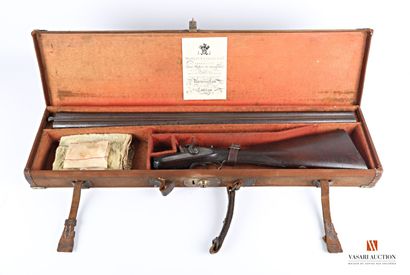 null Fusil de chasse WESTLEY RICHARDS LONDON modèle « bar in wood », calibre 12-65,...