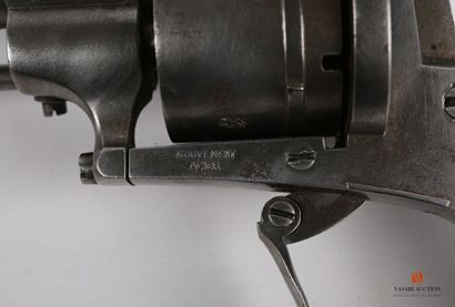 null Revolver à broche liégeois calibre 9 mm, canon rond avec cinq fausses rayures...