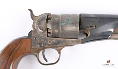 null Revolver western à poudre noire type Colt Navy calibre 44, canon de 20 cm, barillet...
