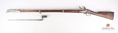 null Fusil réglementaire modèle 1822, platine à silex de 150 mm, signée DPF & P St...