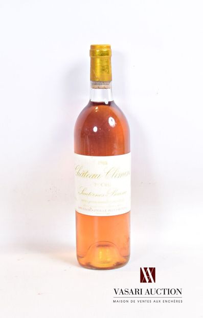 null 1 bouteille	Château CLIMENS	Barsac 1er CC	1986

	Et. fanée et tachée. N : bas...