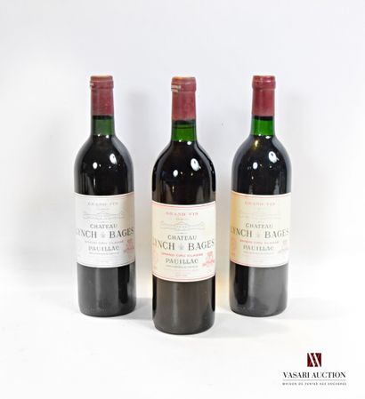 null 3 bottles Château LYNCH BAGES Pauillac GCC 1985

	Barely stained. N: bottom...